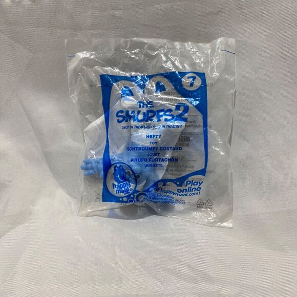 Mcdonalds 2013 Smurfs 2 Hefty #7 Happy Meal Toy Unopened - Picture 2 of 6